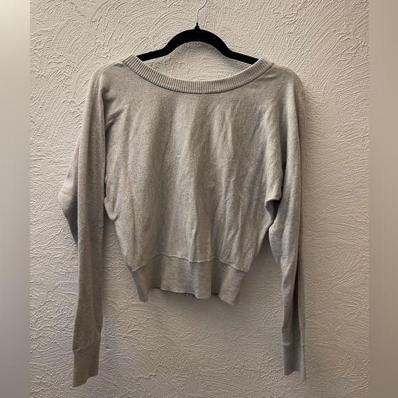 Express Sweaters - Express Zipper Back Off Shoulder Sweater